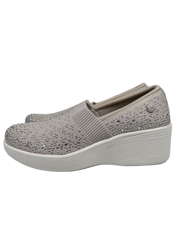 Skechers Women's Gray Martha Stewart Pier-Lite Reflection Wedge Sneakers - 7 image 5