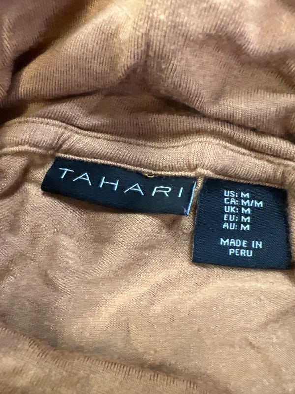 Tahari Women's Tan Long Sleeve Turtleneck Shirt - M image 3