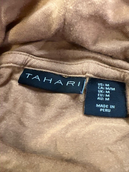 Tahari Women's Tan Long Sleeve Turtleneck Shirt - M image 3