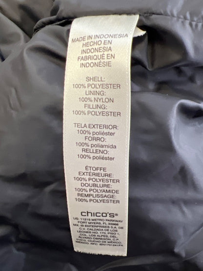 Weekends by Chico's Women's Brown Cheetah Print Full Zip Puffer Vest - 1/US M image 4
