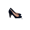 Kate Spade Women's Navy Blue Glitter Suede Allora Pump Heels - 7