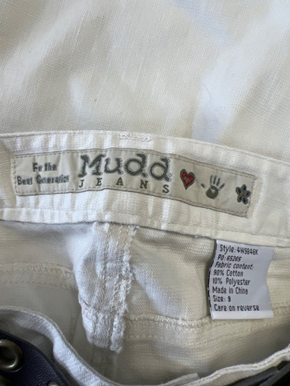 Mudd Jeans Women's Beige/Ivory Limbo Hip Hugger Belted Shorts - 9 image 3