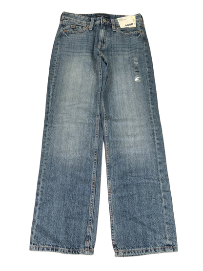 Aeropostale Women's Medium Wash Baggy Low Rise Denim Jeans - 000