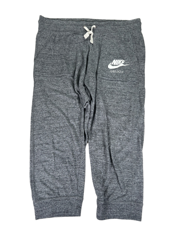Nike Sportswear Women's Gray Heathered Cropped Sweatpants - M