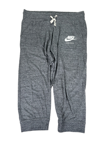 Nike Sportswear Women's Gray Heathered Cropped Sweatpants - M