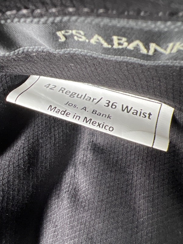 Jos A Bank Men's Gray 100% Wool Blazer Jacket And Dress Pants Set - 42R/36x32 image 7