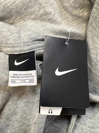 Nike Men's Gray Fleece Sportswear Full Zip Up Long Sleeve Hooded Jacket - XXL image 3