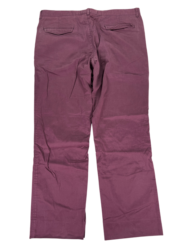 Boss Hugo Boss Men's Purple/Burgundy Straight Leg Pants - 38 image 2