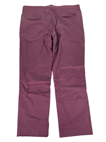 Boss Hugo Boss Men's Purple/Burgundy Straight Leg Pants - 38 image 2