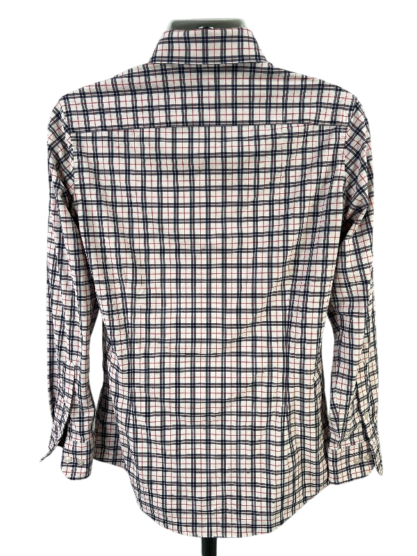 Mizzen Main Men's Blue/Red Plaid Long Sleeve Button Up Shirt - M image 2