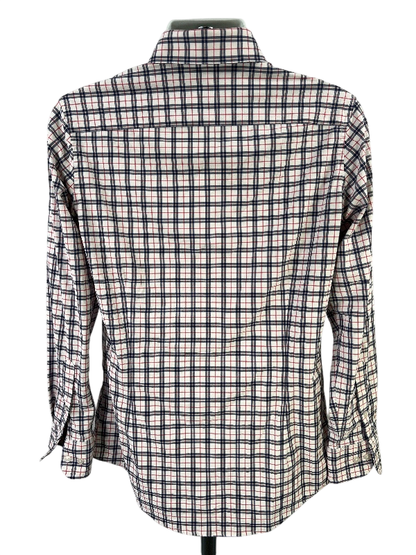 Mizzen Main Men's Blue/Red Plaid Long Sleeve Button Up Shirt - M image 2