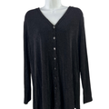 Chico's Travelers Women's Black Long Sleeve Button Up Dress Shirt - 2/US 12
