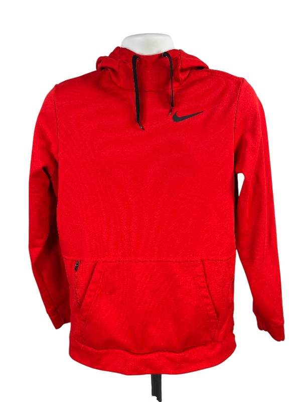 Nike Men's Red Standard Fit Fleece Lined Pullover Sweatshirt - M