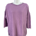 J.Jill Women's Purple 1/2 Sleeve Knit Shirt - L
