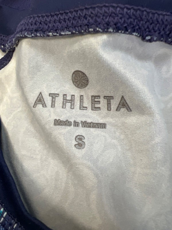 Athleta Women's Blue Paisley Rashguard Long Sleeve Athletic Swim Shirt - S image 3
