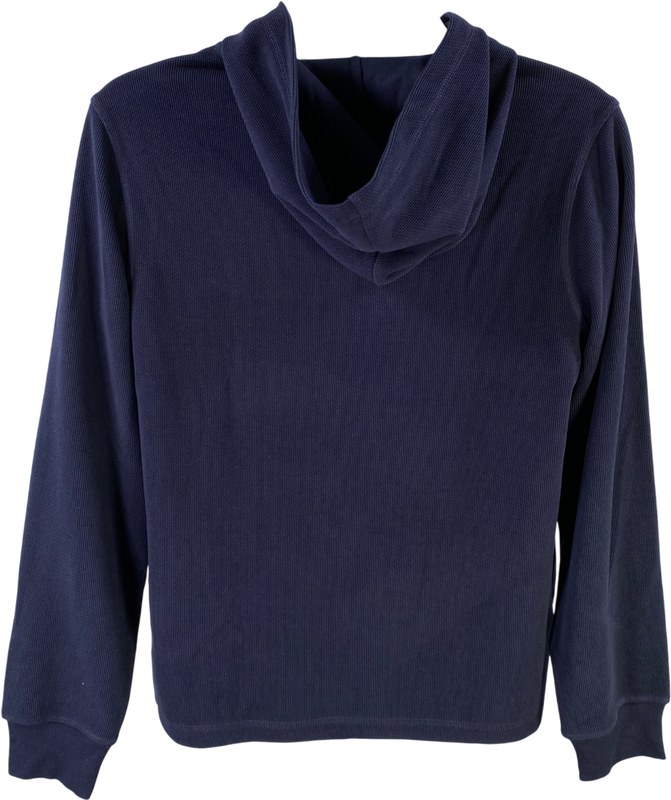 Eddie Bauer Men’s Blue Textured Long Sleeve Lounge Hoodie - S image 2