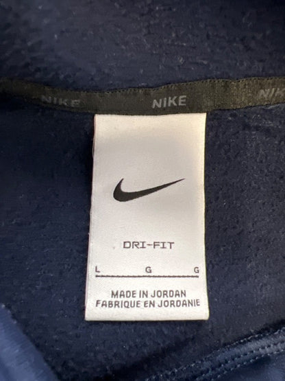 Nike Men's Navy Blue Dri-Fit Fleece Pullover Hoodie Sweatshirt - L image 3