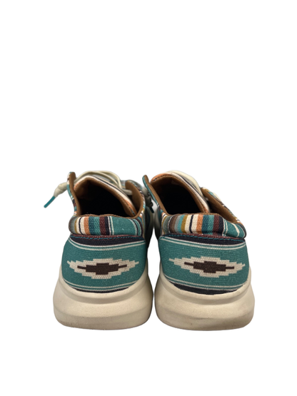 Ariat Women's Blue/Brown Striped Hilo Serape Print Slip On Shoes - 10 image 4