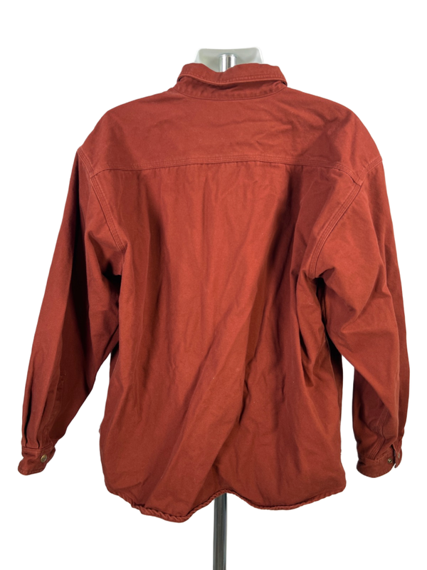 Carhartt Men's Red/Orange Twill Snap Button Up Long Sleeve Work Shirt - 2XL image 2