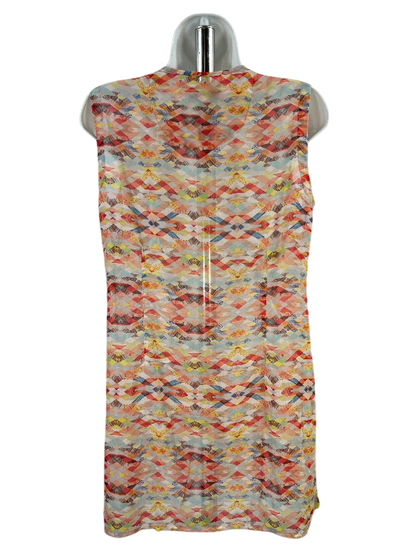 Cabi Women's Multi-Color Sheer Sleeveless Button Up Tank Top - S image 2