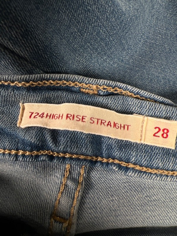 Levi's Women's Light Wash 724 High Rise Straight Denim Jeans - 28 image 3