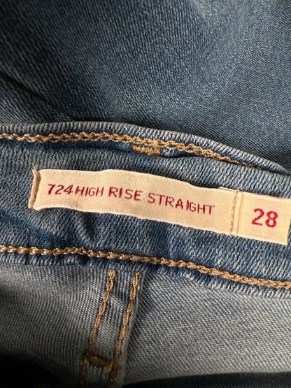 Levi's Women's Light Wash 724 High Rise Straight Denim Jeans - 28 image 3