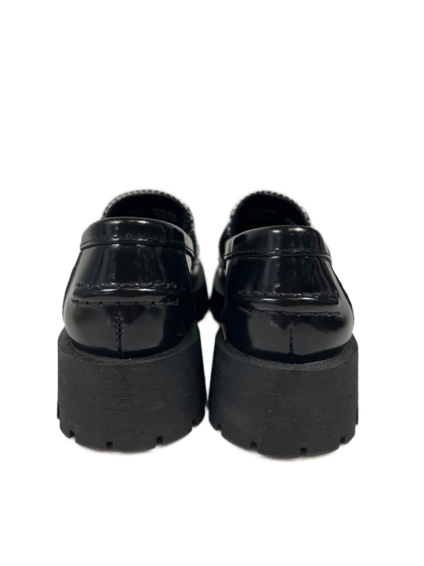 Steve Madden Women's Black/White Lawrence Houndstooth Chunky Loafers - 6 image 4