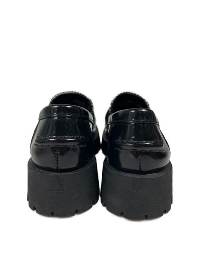 Steve Madden Women's Black/White Lawrence Houndstooth Chunky Loafers - 6 image 4