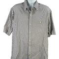 Orvis Men's White/Black Short Sleeve Classic Fit Button Up Shirt - XL Tall