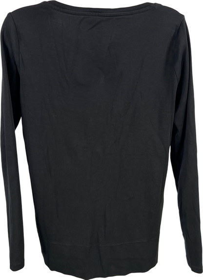 J.Jill Women’s Black Pima V-Neck Long Sleeve Shirt - S image 2