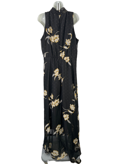 White House Black Market Women's Black Floral Hi-Low Sleeveless Maxi Dress - 14 image 2