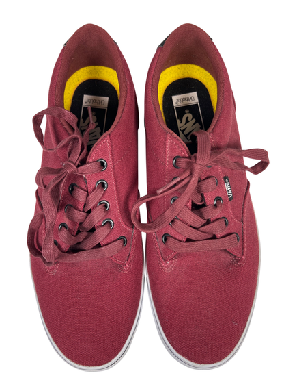 Vans Men's Burgundy/Red Lace Up Low Top Canvas Sneakers - 10 image 3