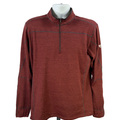 Kuhl Men's Burgundy Ryzer Quarter Zip Long Sleeve Pullover Sweatshirt - L