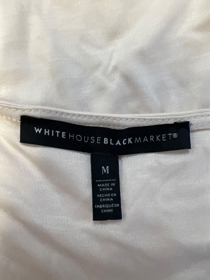 White House Black Market Women's Pink/Ivory Sequin Short Cap Sleeve Shirt - M image 3