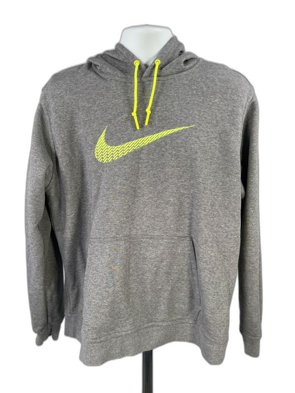 Nike Men's Gray Club Swoosh Long Sleeve Pullover Sweatshirt - XL
