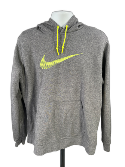 Nike Men's Gray Club Swoosh Long Sleeve Pullover Sweatshirt - XL