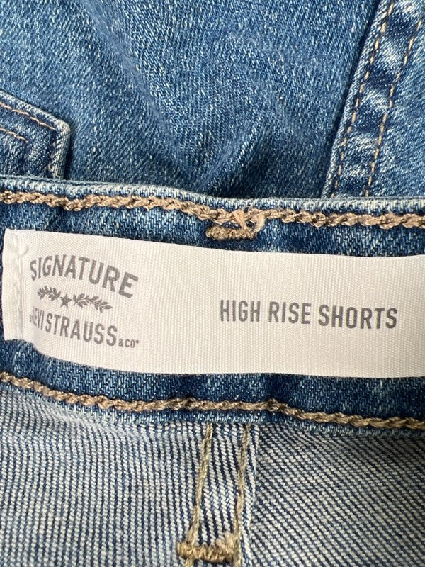 Levi's Signature Women's Medium Wash High Rise Denim Jean Shorts - 6 image 3