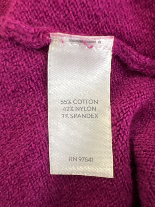 J Jill Women's Purple/Pink V Neck Long Sleeve Sweater - XL Petite image 4
