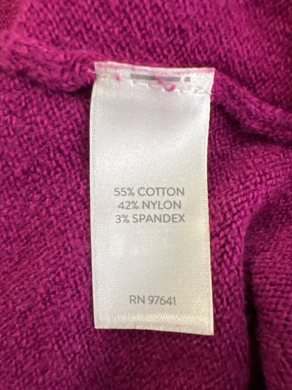 J Jill Women's Purple/Pink V Neck Long Sleeve Sweater - XL Petite image 4
