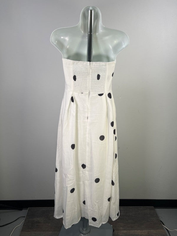 Billy J Women's White Polka Dot Tahlia Midi Dress - 8 image 2