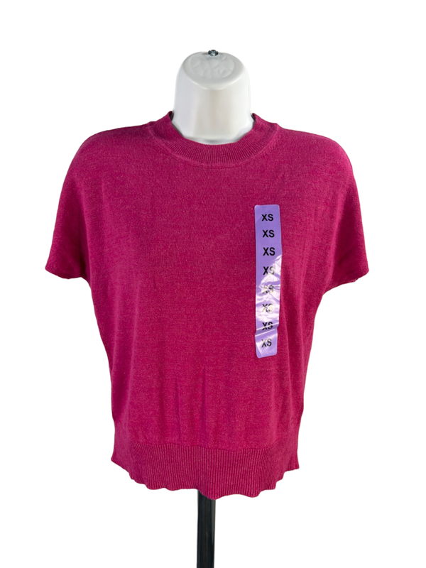 Banana Republic Women's Pink Linen Blend Short Sleeve Shirt - XS