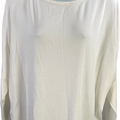White House Black Market Women’s Ivory/White Long Sleeve Sweater Shirt - S