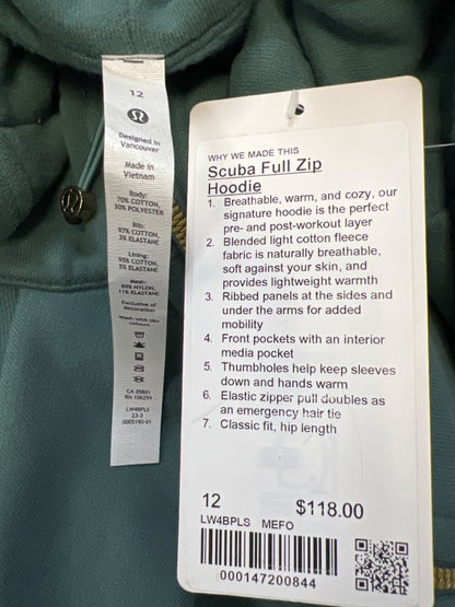 Lululemon Women's Forest Green Long Sleeve Scuba Full Zip Sweatshirt - 12 image 3