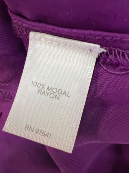 J Jill Women's Purple Cinched Waist Short Sleeve Button Up Blouse - XS image 4