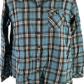 J.Jill Women’s Blue/Brown Long Sleeve Button Up Shirt - XS Petite