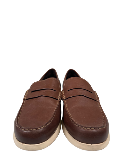 Cole Haan Men's Brown Grand Atlantic Penny Moc Toe Slip On Loafers - 11 image 2