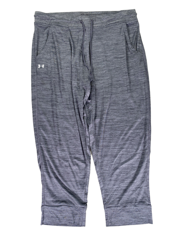 Under Armour Women's Gray Heather Lightweight Tech Athletic Capri Pants - XL