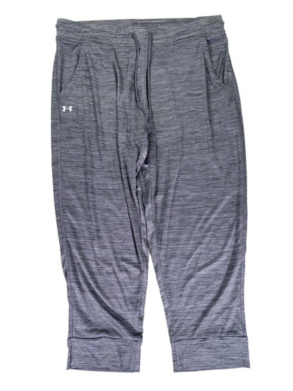 Under Armour Women's Gray Heather Lightweight Tech Athletic Capri Pants - XL