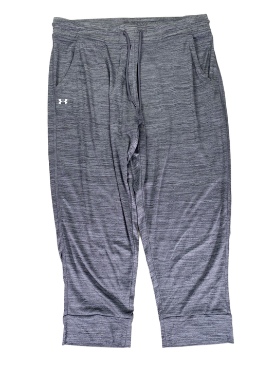Under Armour Women's Gray Heather Lightweight Tech Athletic Capri Pants - XL