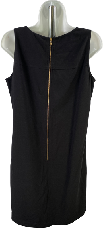 NEW LOFT Women’s Black Sleeveless Front Pocket Accent Shift Dress - 8 image 2